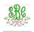 Daisy Ribbon Bow Monogram Frame Swag Machine Embroidery Design Spring Baby Girl