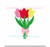 Tulip Flowers in Bunch with Bow Mini Fill Machine Embroidery Design Spring Easter Girl Preppy