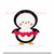 Valentine Penguin Boy Mini Fill Machine Embroidery Design Hearts Paper Penguins