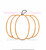 Simple Pumpkin Satin Stitch Outline Machine Embroidery Design Fall Autumn Halloween