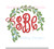 Christmas Wreath Holly Berry Ribbon Monogram Frame Girl Linens Machine Embroidery Design