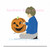 Boy Carving Pumpkin Halloween Jack-O-Lantern Machine Embroidery Design