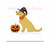 Golden Retriever Dog Halloween Witch Pumpkin Jack O Lantern Mini Fill Machine Embroidery Design