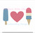 I Love Heart Ice Cream Sketchy Fill Machine Embroidery Design Summer Patriotic Boy Girl Popsicle