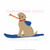 Paddle Board Dog Mini Fill Machine Embroidery Design Lab Labrador Retriever Boy Girl Summer