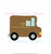 Brown Delivery Mail Truck Post Mini Fill Machine Embroidery Design