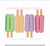 Popsicles in a Row Popsicle Ice Cream Summer Light Sketchy Fill Machine Embroidery Design Boy Girl