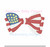 American Flag Bow Patriotic Light Sketchy Fill Machine Embroidery Design Fourth July