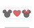Mickey Loves Minnie Light Sketchy Machine Embroidery Design Mouse Character