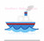 Cruise Ship Boat Mini Nautical Fill Machine Embroidery Design Summer Preppy