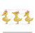 Ducks Duckling Trio Girl Bow Three Easter Spring Machine Embroidery Design