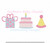 Birthday Party Trio Sketchy Machine Embroidery Design Present Cake Candle Hat Boy Girl First