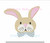 Bow Tie Wearing Bunny Rabbit Easter Light Sketchy Fill Machine Embroidery Design Preppy Boy