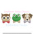 Bowtie Bow Tie Wearing Animals Trio Fill Machine Embroidery Design Dog Frog Owl Boy Preppy