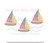 Sailboats Sail Boats Trio Three On Ocean Light Sketchy Fill Machine Embroidery Design Summer Preppy