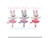 Bunny Rabbit Easter Ballet Ballerina Trio Three Fill Machine Embroidery Design Dance Dancing Bunnies