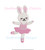 Bunny Rabbit Easter Ballet Ballerina Dance Mini Fill Machine Embroidery Design Spring