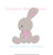 Easter Baby Bunny Mini With Bow Neck Tie Mini Fill Machine Embroidery Design Rabbit