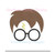Wizard Boy with Glasses and Scar Mini Full Fill Machine Embroidery Design