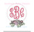 Spring Easter Summer Floral Circle Monogram Frame Sketchy Fill Machine Embroidery Design