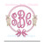 Double Lamb Lambs Bow Girl Sheep Easter Circle Monogram Frame  Machine Embroidery Design