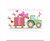 Valentine's Day Valentine Tractor Heart Letters Present Light Sketchy Fill Machine Embroidery Design