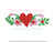 Valentine Heart Rose Flower Monogram Swag Hearts Roses Embroidery Design