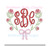 Valentine Flower Heart Monogram Frame Bow Machine Embroidery Design