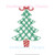 Gingham Light Sketchy Fill Christmas Tree With Bow Topper Preppy Girl
