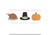 Thanksgiving Trio Row Fill Machine Embroidery Design Pilgrim Hat Pumpkin Turkey Feast