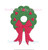 Christmas Wreath Bow Berry Mini Fill Machine Embroidery Design
