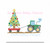 Big Christmas Tree Tractor Wagon Farm Light Sketchy Fill Machine Embroidery Design