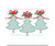 Christmas Flowers Floral Tree Connected By Bow Ribbon Light Sketchy Fill Machine Embroidery Design