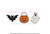Halloween Trio Row Machine Embroidery Design Bat Pumpkin Pail Jack o Lantern Ghost