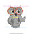 Wise Owl Library School Mini Fill Machine Embroidery Design Glasses Mascot