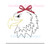 Eagle Mascot Head Face Bow Vintage Stitch Machine Embroidery Design Football