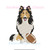 Collie Mascot Dog with Football Fill Machine Embroidery Design College Dogs