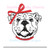 Bulldog Girl Vintage Stitch Mascot Machine Embroidery Design Football Bow