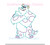 Furry Monster Vintage Stitch Machine Embroidery Design Character