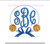 Basketball Girl Bow Monogram Circle Frame Machine Embroidery Design