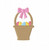 Easter Egg Basket with Bow Spring Mini Fill Machine Embroidery Design