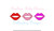 Lips Lipstick Trio Three Blanket Stitch Applique Design