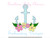 Floral Anchor Blanket Stitch Machine Embroidery Design Beach