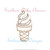 Softserve Soft Serve Ice Cream Cone Swirl Vintage Stitch Machine Embroidery Design