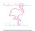 Flamingo Silhouette Vintage Stitch Machine Embroidery Design Summer Preppy