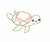 Sea Turtle Boy Vintage Stitch Machine Embroidery Design Summer Vacation Beach