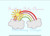 Rainbow Sun Clouds Blanket Stitch Applique Machine Embroidery Design