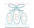 Oval Bow Frame Trio Monogram Frame Machine Embroidery Design