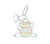 Boy Bunny with Egg Vintage Stitch Machine Embroidery Spring/Easter