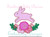 Bunny Flower Swag Satin Applique Machine Embroidery Design Easter
